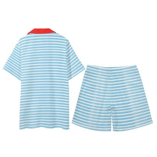 Borkin’ Blue Stripes Unisex 2pc Shirt & Shorts Set