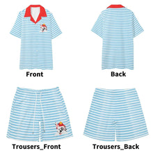 Borkin’ Blue Stripes Unisex 2pc Shirt & Shorts Set