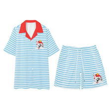 Borkin’ Blue Stripes Unisex 2pc Shirt & Shorts Set
