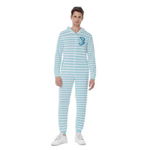Lil Seahorse Stripes Adult Sissy Hooded Pajamas