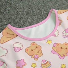 Pink Teddy Bear Adult Baby Unisex Sissy Snap Crotch Onesie