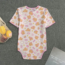 Pink Teddy Bear Adult Baby Unisex Sissy Snap Crotch Onesie