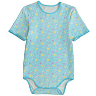 Mint Dreamy Stars Adult Baby Unisex Snap in the Crotch Onesie