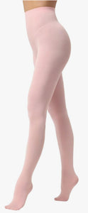 Women's 80 Denier Pink Soft Opaque Tights for Adult Little Girl Sissy Dress-up