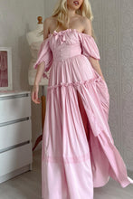 Rose Goddess Pink Off-Shoulder Lolita Maxi Gown | Leanne's