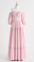 Rose Goddess Pink Off-Shoulder Lolita Maxi Gown | Leanne's
