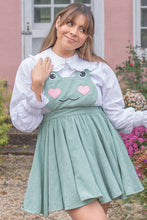 Matcha Green Frog Corduroy Lolita Pinafore Dress