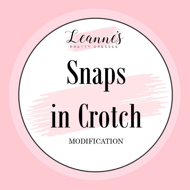 Add Snaps to Crotch Closure for Rompers, Bloomers, or Panties