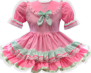 Beverly Custom Fit Pink Gingham Adult Sissy Dress by Leanne's