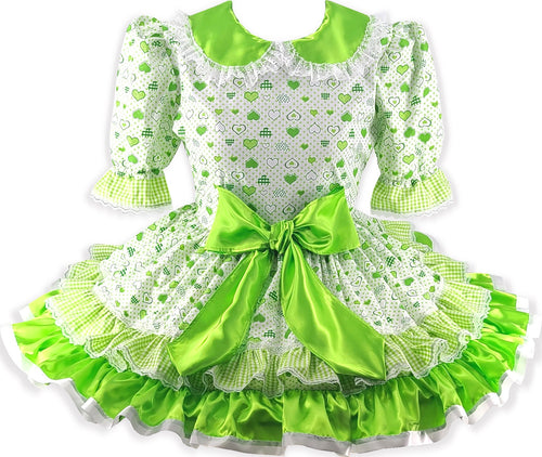 Ready to Wear St. Patrick's Day Satin Adult Little Girl Sissy Dress Leanne's