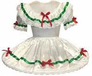 Rebecca Custom Fit Satin Holiday Adult Little Girl Baby Sissy Christmas Dress by Leanne's