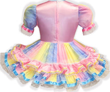 LuLu Custom Fit Pink Yellow Blue Rainbow Adult Sissy Dress by Leanne's
