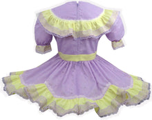 Violet Custom Fit Eyelet Ruffles Bows Adult Little Girl Sissy Dress by Leanne's
