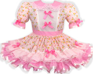 Melissa Custom Fit Pink Ruffles Bows Sash Dress Adult Sissy Leanne's