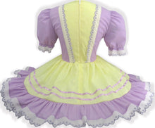 Isabella Custom Fit Lavender Yellow Eyelet Adult Sissy Dress Leanne