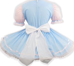 Emma Custom Fit Pink & Blue Cotton Adult Sissy Dress Leanne