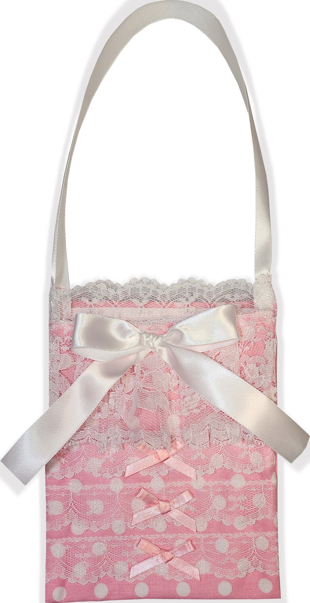 Cute Pink Lace Bows Sissy Purse Handbag