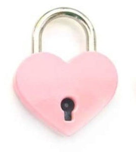 Mini Heart Padlock & Key for Lockable Loops Sissy Dress Lock