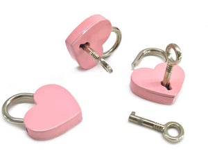 Mini Heart Padlock & Key for Lockable Loops Sissy Dress Lock
