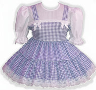Macy Custom Fit Gingham Adult Little Girl Baby Sissy Dress by Leanne's