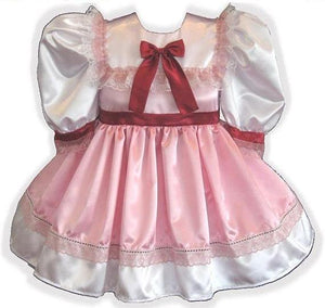 Olivia Custom Fit Lacy Satin Adult Little Girl Baby Sissy Dress by Leanne's