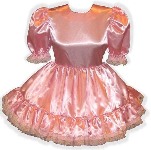 Misty Custom Fit Basic Satin Adult Little Girl Baby Sissy Dress by Leanne's