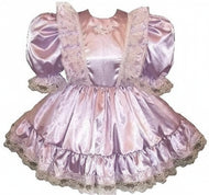 Donna Custom Fit Lavender Satin Ruffles Adult Little Girl Baby Sissy Dress by Leanne's
