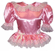 Valerie Custom Fit Pink Satin Babydoll Adult Little Girl Baby Sissy Dress by Leanne's