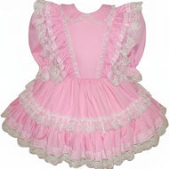 Linda Custom Fit Pink Lacy Ruffles Adult Baby Little Girl Sissy Dress by Leanne's