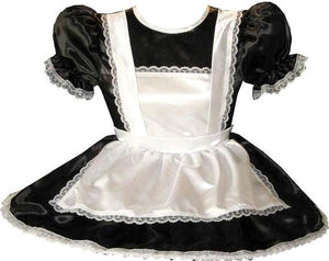 Maryette Custom Fit Lacy Satin French Maid Adult Little Girl Sissy Baby Dress by Leanne's