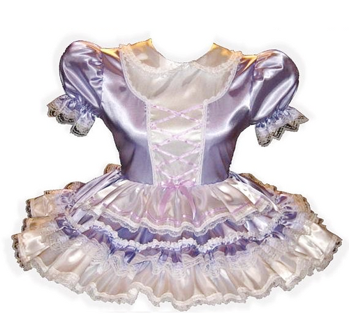 Afton Custom Fit Lacy Satin Adult Baby Little Girl Sissy Dress by Leanne's